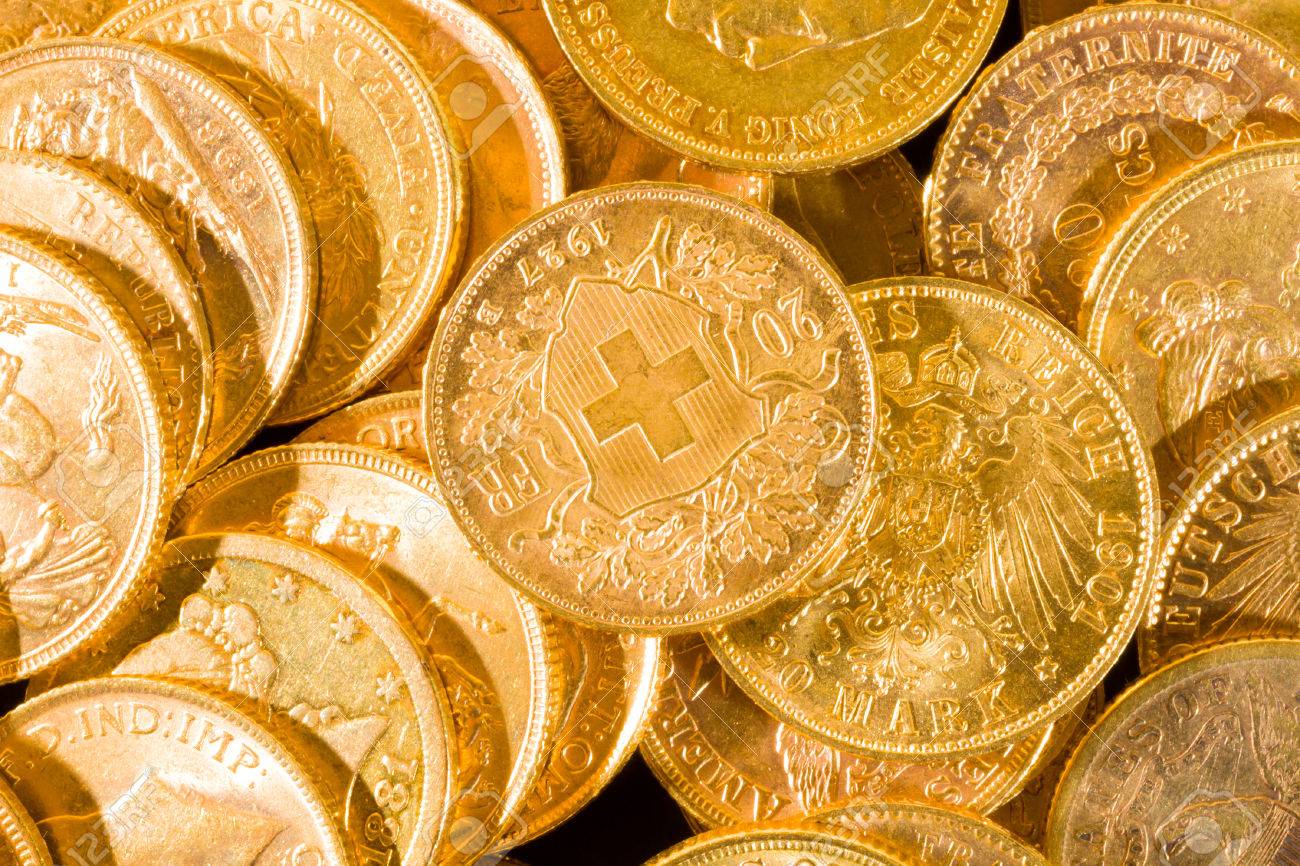 Twenty Swiss Francs coins
